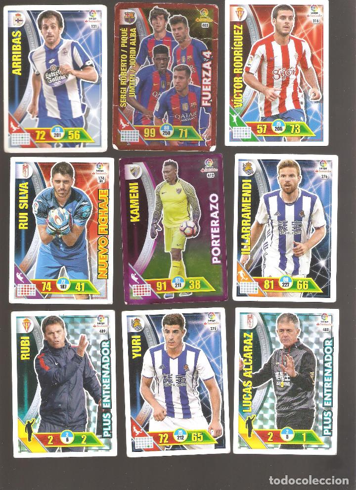 Figurine di Calcio: 1 lote de 9 cromos adrenalyn liga santander 2016-2017