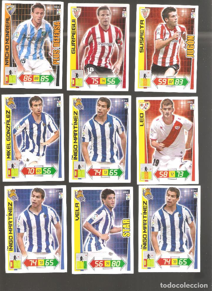 Figurine di Calcio: 1 lote de 9 cromos adrenalyn liga bbva 2012-2013