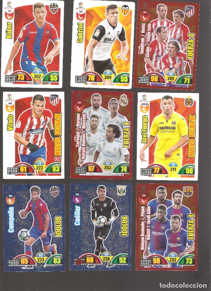 Figurine di Calcio: 1 lote de 9 cromos adrenalyn liga santander 2017-2018