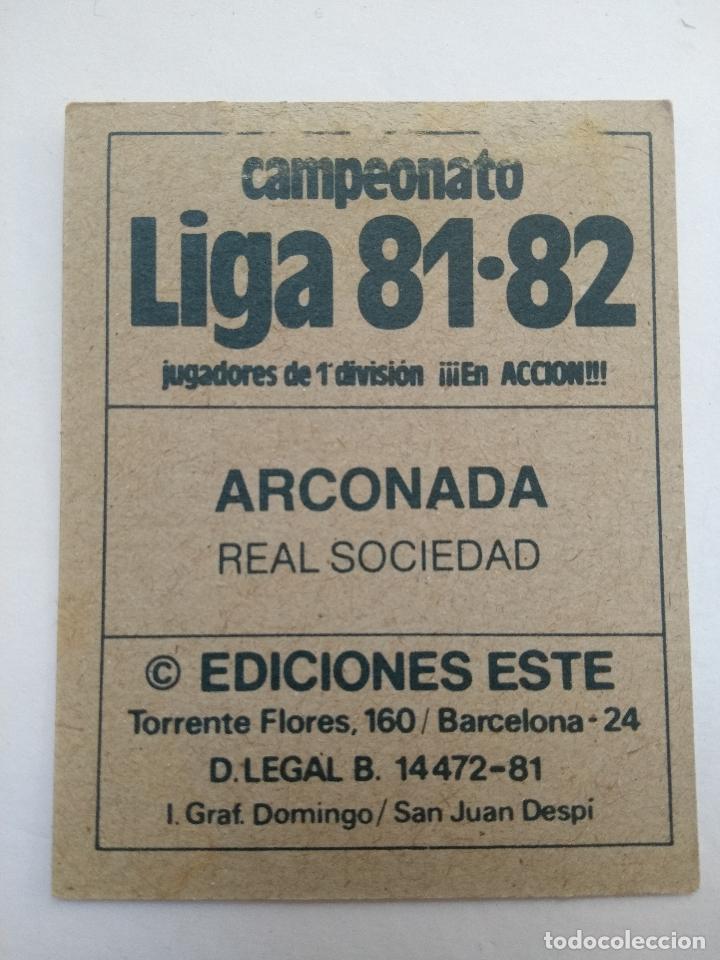 Cromos de f&uacute;tbol: ESTE 81-82 1981 1982 ARCONADA REAL SOCIEDAD - Foto 2