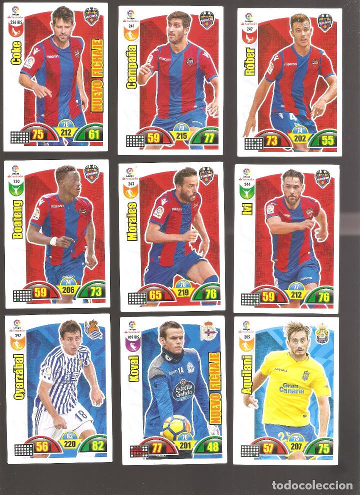 Cromos de F&uacute;tbol: 1 LOTE 9 CROMOS ADRENALYN - LIGA SANTANDER 2017-2018