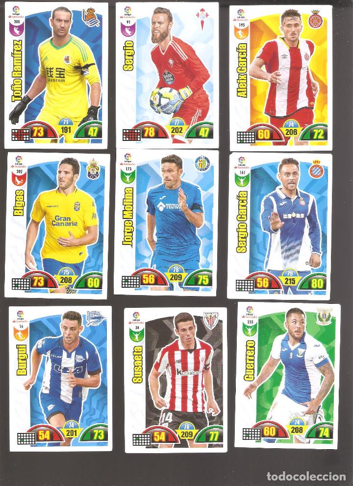 Cromos de F&uacute;tbol: 1 LOTE 9 CROMOS ADRENALYN - LIGA SANTANDER 2017-2018
