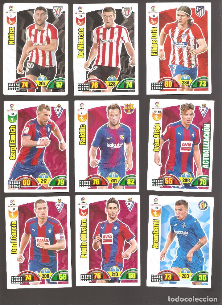 Cromos de F&uacute;tbol: 1 LOTE 9 CROMOS ADRENALYN - LIGA SANTANDER 2017-2018