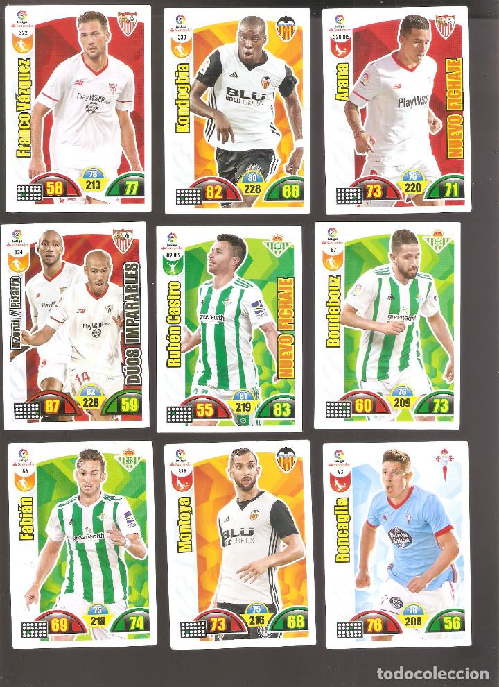 Figurine di Calcio: 1 LOTE 9 CROMOS ADRENALYN - LIGA SANTANDER 2017-2018