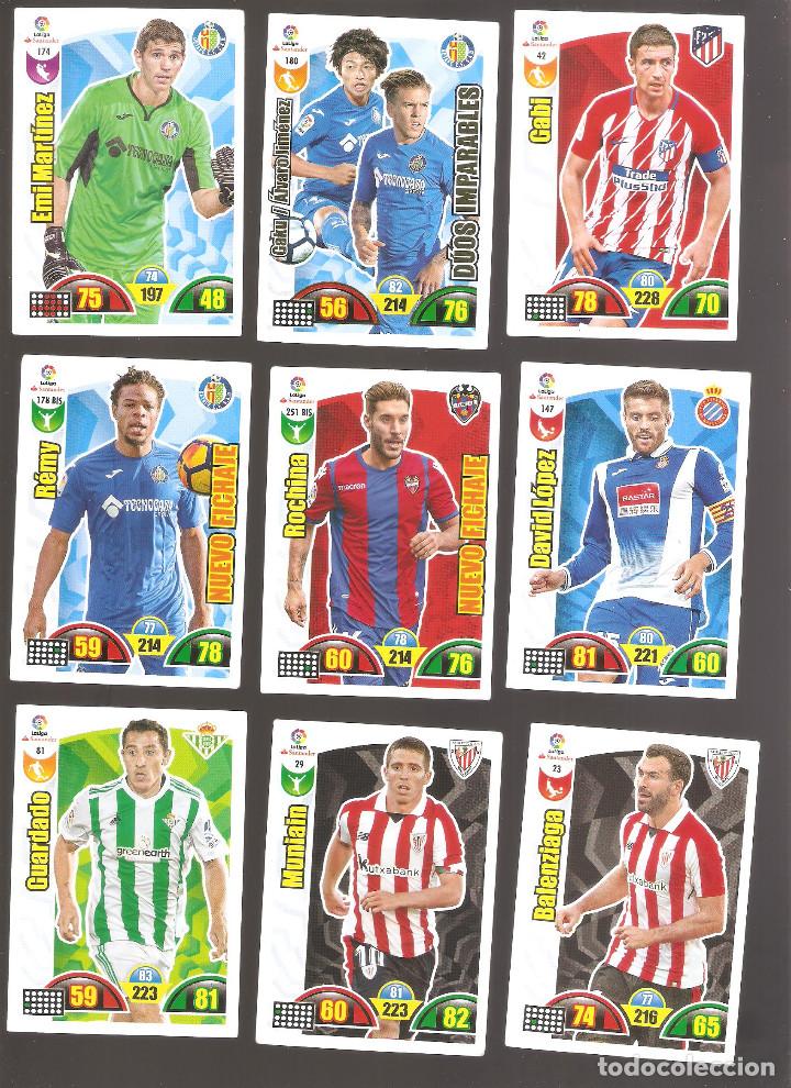 Football Stickers: 1 LOTE 9 CROMOS ADRENALYN - LIGA SANTANDER 2017-2018