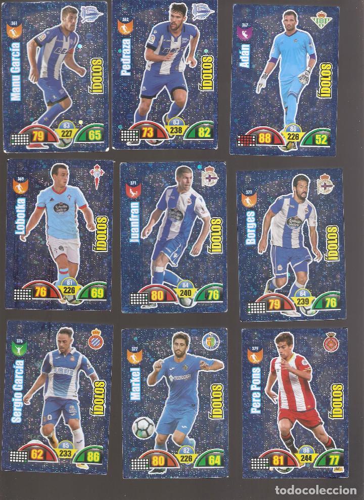 Figurine di Calcio: 1 LOTE 9 CROMOS ADRENALYN - LIGA SANTANDER 2017-2018 DIFICIL