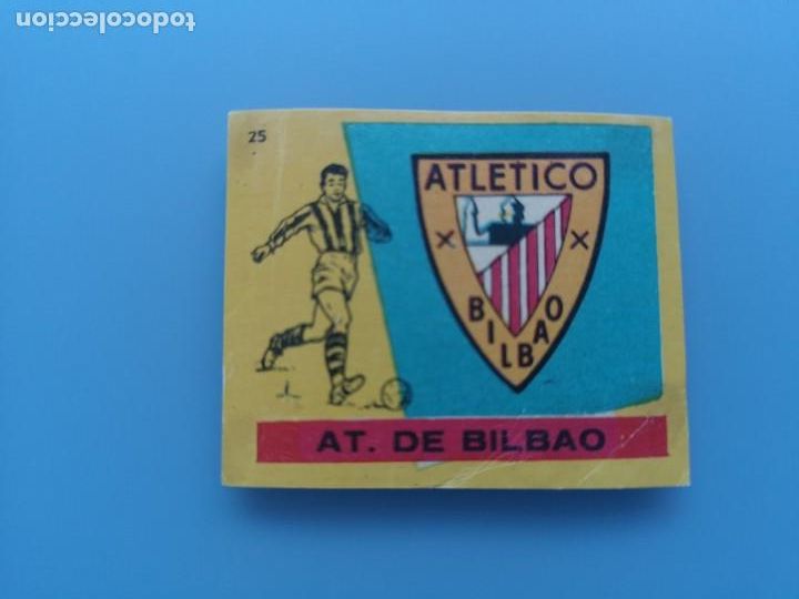 Cromos de f&uacute;tbol: CROMO CARD N&ordm; 25 ESCUDO ATHLETIC CLUB BILBAO CAMPEONES 1960 BRUGUERA 1959 FUTBOL FOOTBALL VIZCAYA