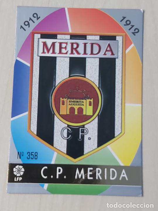 Fu&szlig;ball-Sticker: N&ordm; 358 ESCUDO - MUNDICROMO - FICHAS DE LA LIGA 97 98 - MERIDA
