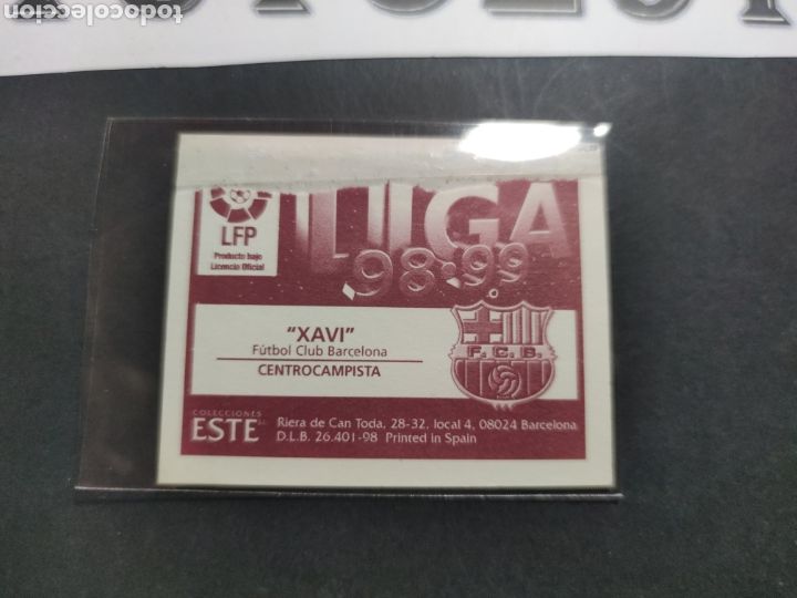 Cromos de f&uacute;tbol: ESTE 98-99 XAVI ROOKIE BARCELONA VENTANILLA - Foto 2
