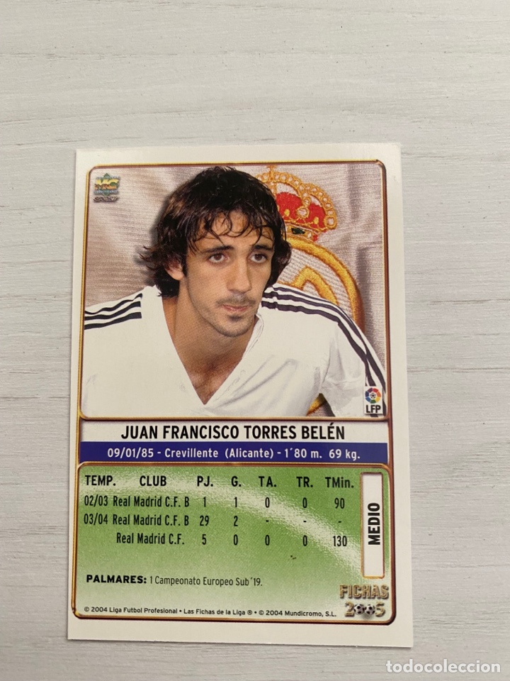 Cromos de F&uacute;tbol: 103 JUANFRAN REAL MADRID CORREGIDO MUNDICROMO 2005