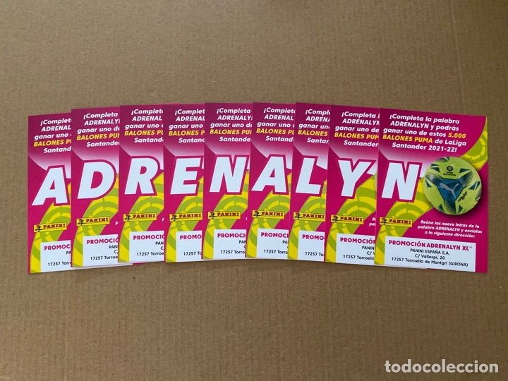 Cromos de F&uacute;tbol: Lote 9 Letras A D R E N A L Y N Adrenalyn XL 21 22 2021 2022 Promoci&oacute;n Premio bal&oacute;n La Liga Panini