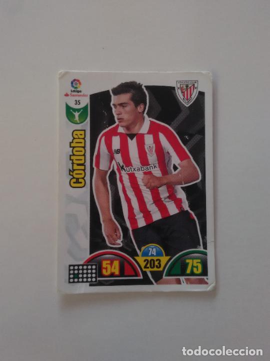 Cromos de Futebol: 35 C&Oacute;RDOBA ATHLETIC CLUB BILBAO CROMO TARJETA LIGA FUTBOL PANINI ADRENALYN 2017-2018 17-18