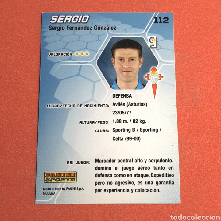 Cromos de f&uacute;tbol: MEGA CRACKS 2005/06 - (CELTA) N&deg;112 SERGIO - Foto 2
