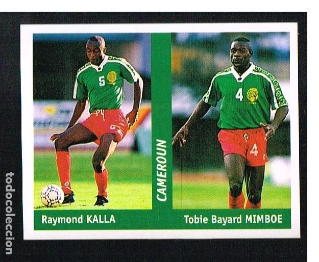 Cartes &agrave; collectionner de Football: WORLD CUP FRANCE 98 - CROMO N&ordm; 110 - RAYMOND KALLA / TOBIE BAYARD MIMBOE - DS 1998 - NUNCA PEGADO