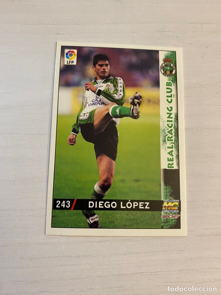 Fu&szlig;ball-Sticker: 243 DIEGO LOPEZ RACING SANTANDER MUNDICROMO 1998 1999 98 99 (BAJA)