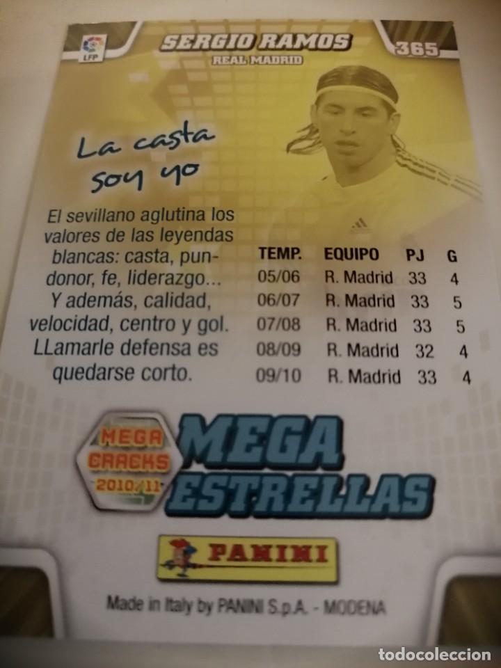 Cromos de f&uacute;tbol: Sergio Ramos.. Mega estrellas 2010. - Foto 2
