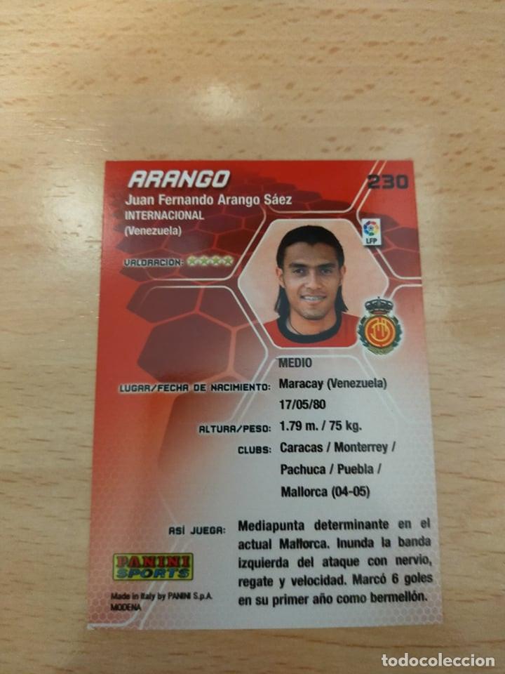 Cromos de f&uacute;tbol: Megacracks 05/06. 230- Arango. Mallorca. - Foto 2