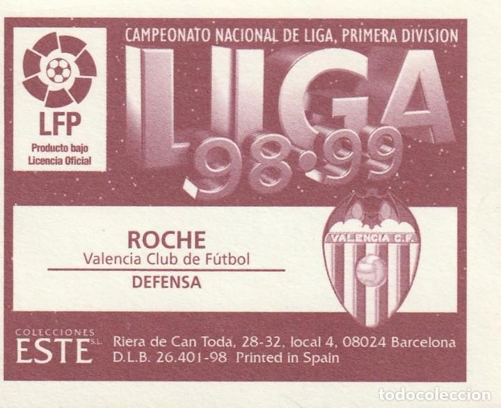 Cromos de f&uacute;tbol: ESTE 98-99 ROCHE. NUNCA PEGADO. - Foto 2