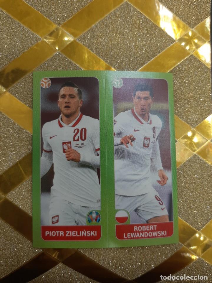 Fu&szlig;ball-Sticker: CROMO DE FUTBOL EURO 2020 ZIELINSKI - LEWANDOWSKI POLONIA N&Uacute;MERO 484 TOURNAMENT EDITION PANINI !