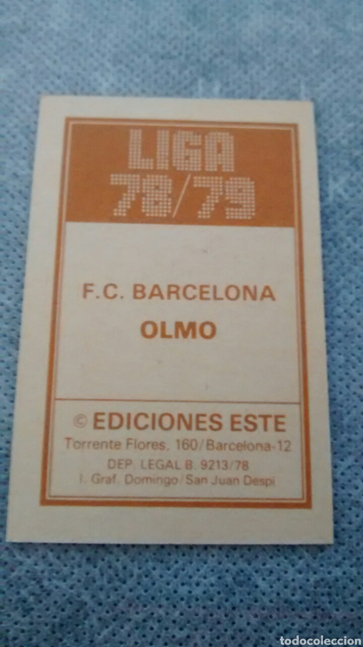Cromos de f&uacute;tbol: OLMO EDICIONES ESTE 78 79 - Foto 2