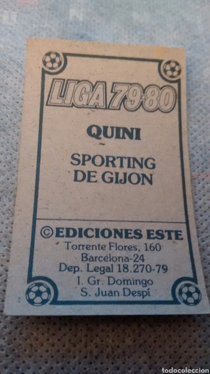 Cromos de f&uacute;tbol: QUINI EDICIONES ESTE 79 80 SPORTING DE GIJON - Foto 2