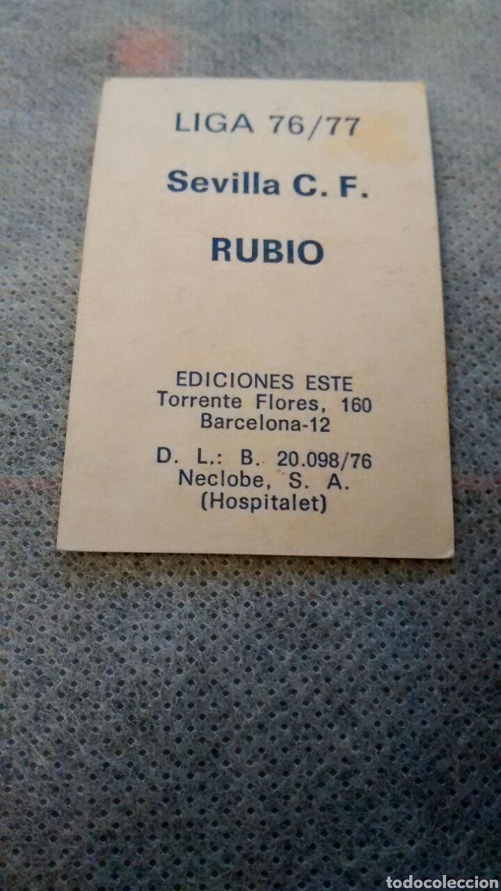 Cromos de f&uacute;tbol: RUBIO EDICIONES ESTE 76 77 (A1) - Foto 2