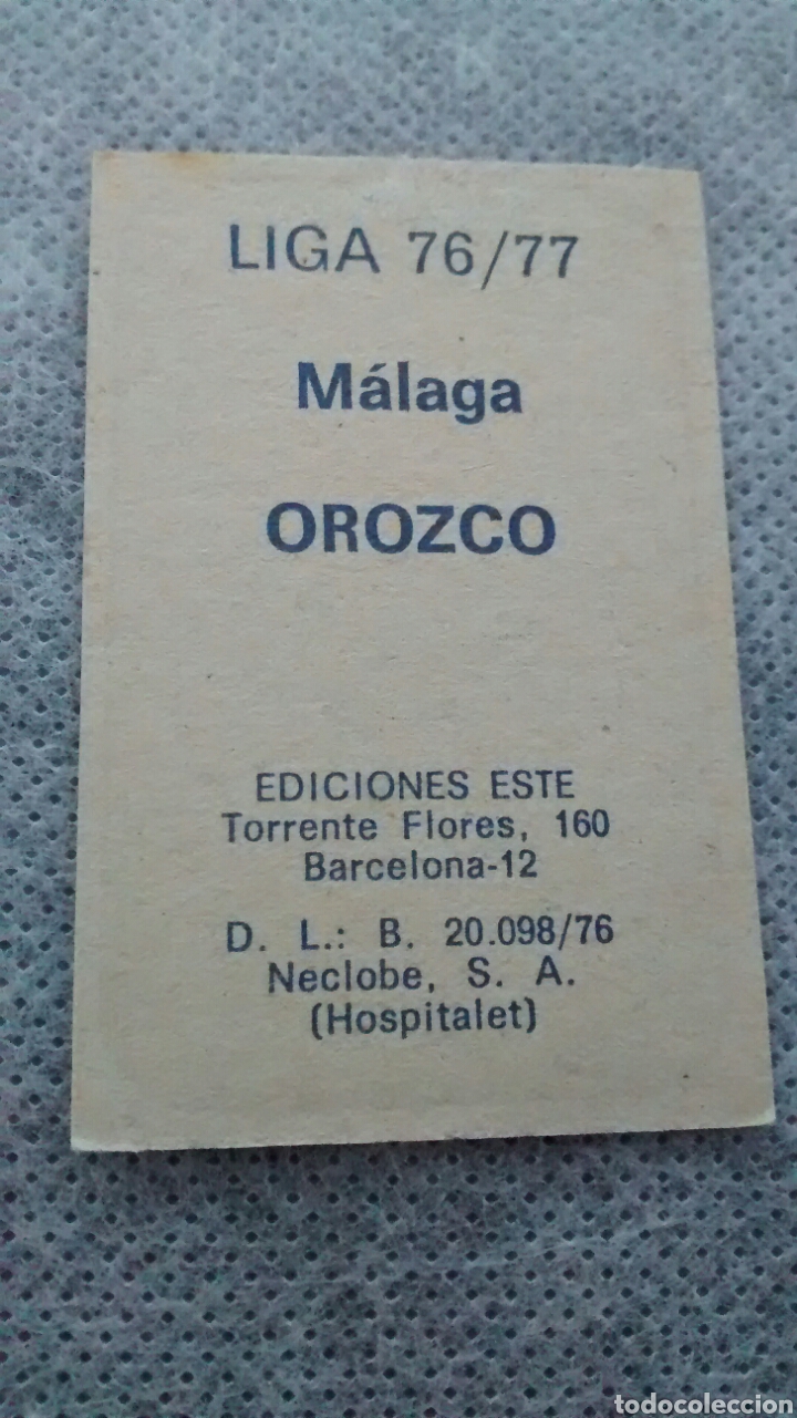 Cromos de f&uacute;tbol: OROZCO EDICIONES ESTE 76 77 (A2) - Foto 2