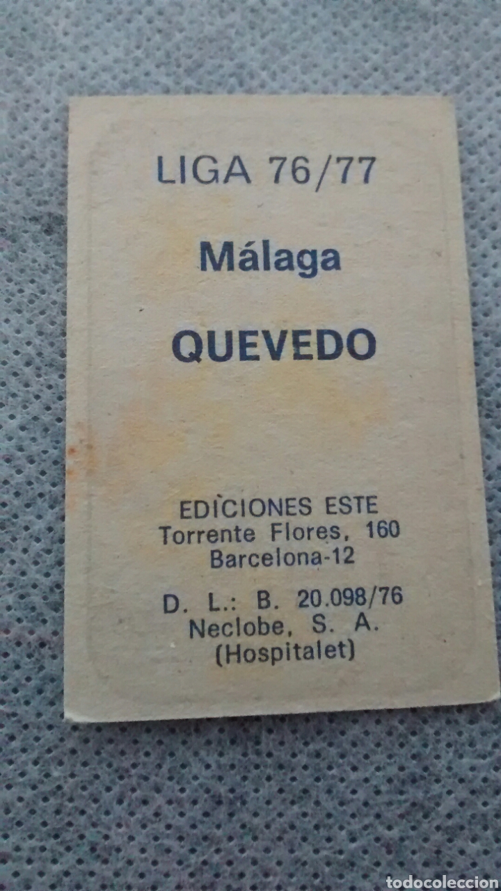 Cromos de f&uacute;tbol: QUEVEDO EDICIONES ESTE 76 77 (A5) - Foto 2