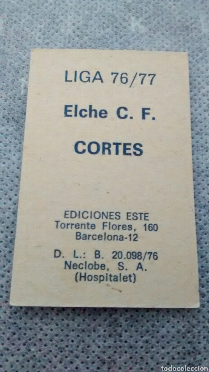 Cromos de f&uacute;tbol: CORTES EDICIONES ESTE 76 77 - Foto 2
