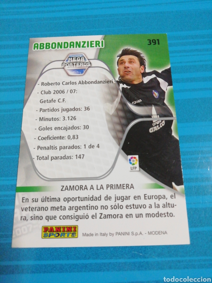 Cromos de f&uacute;tbol: Abbondanzieri. Megacracks 2007/08 - Foto 2