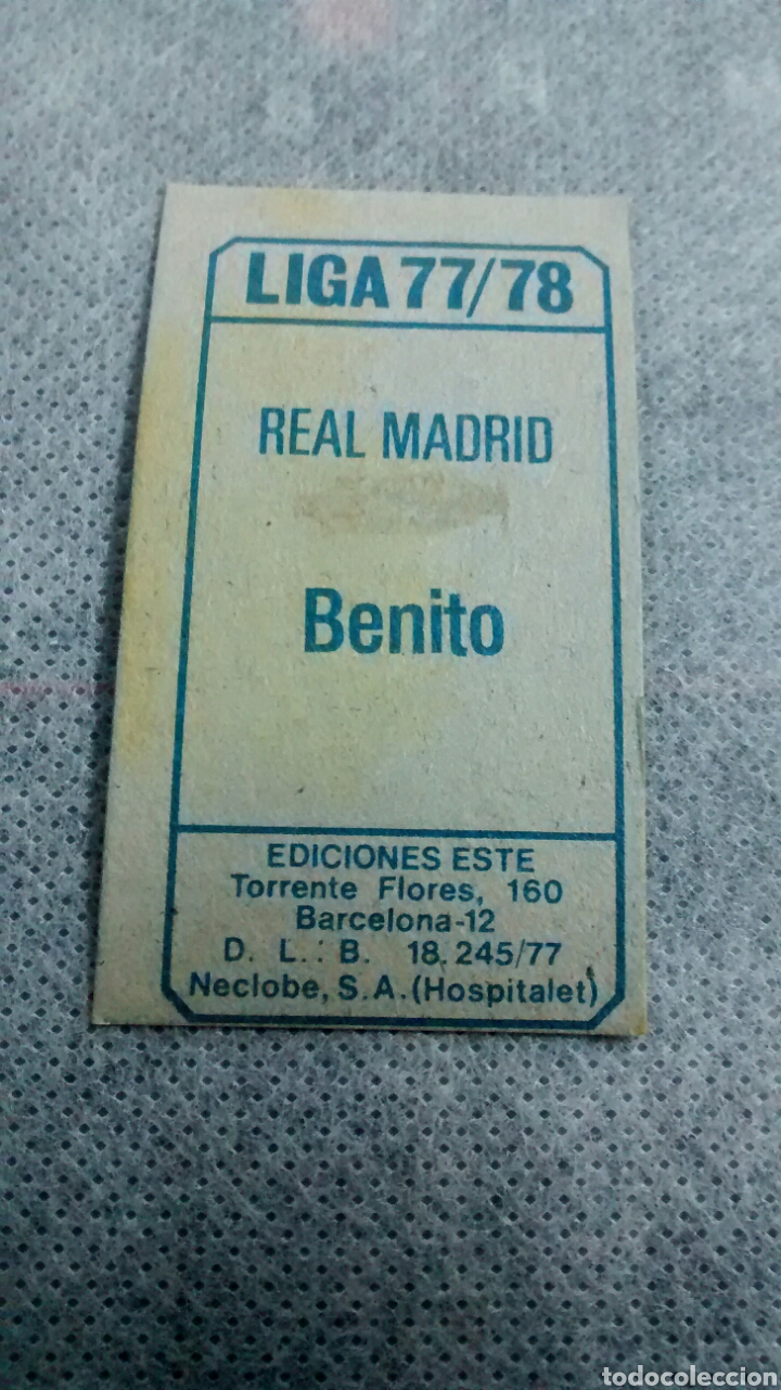 Cromos de f&uacute;tbol: BENITO EDICIONES ESTE 77 78 - Foto 2