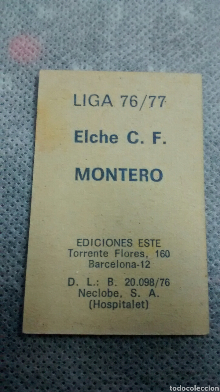 Cromos de f&uacute;tbol: MONTERO EDICIONES ESTE 76 77 (A3) - Foto 2