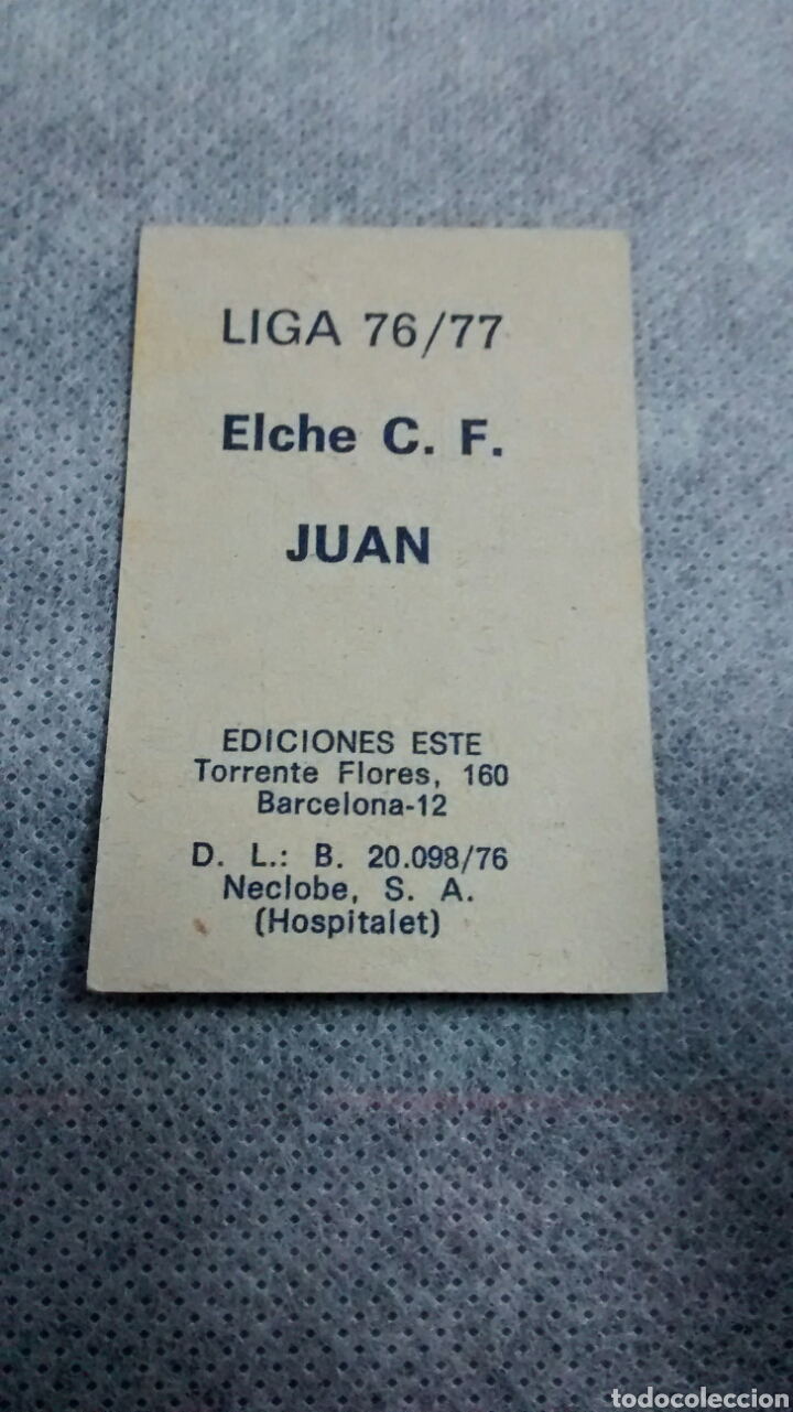 Cromos de f&uacute;tbol: JUAN EDICIONES ESTE 76 77 - Foto 2