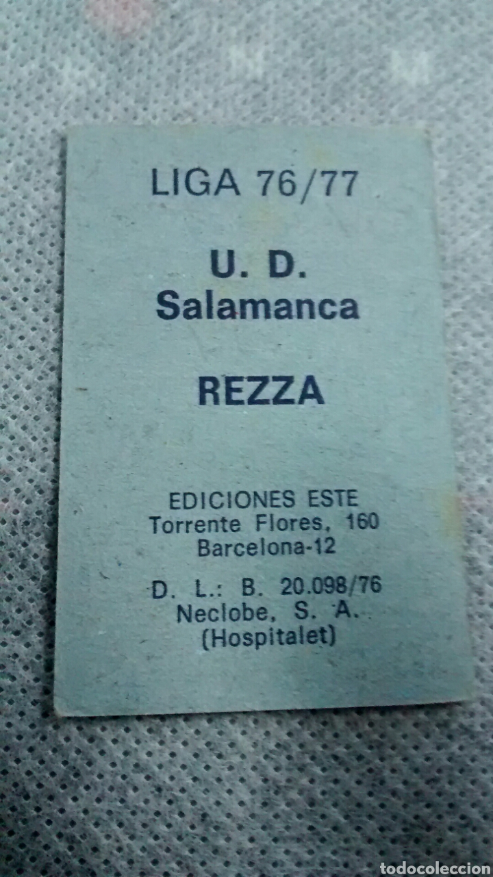 Cromos de f&uacute;tbol: REZZA EDICIONES ESTE 76 77 - Foto 2