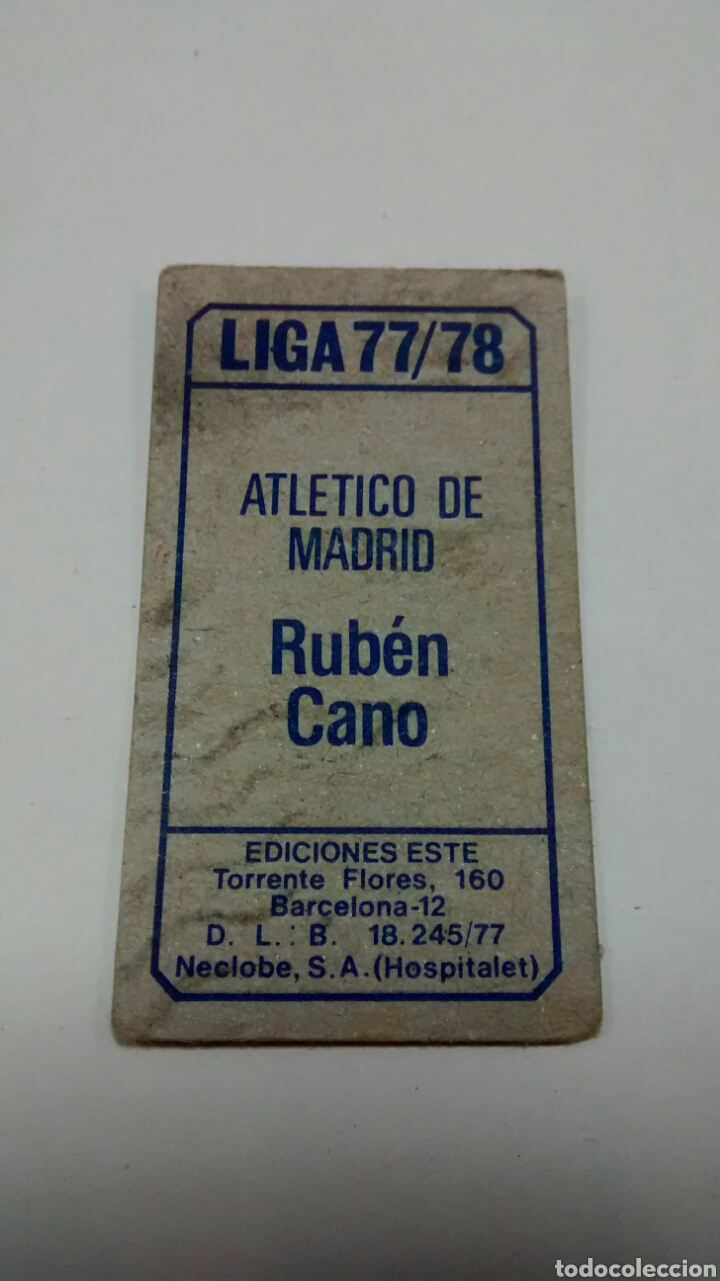 Cromos de f&uacute;tbol: RUBEN CANO EDICIONES ESTE 77 78 - Foto 2