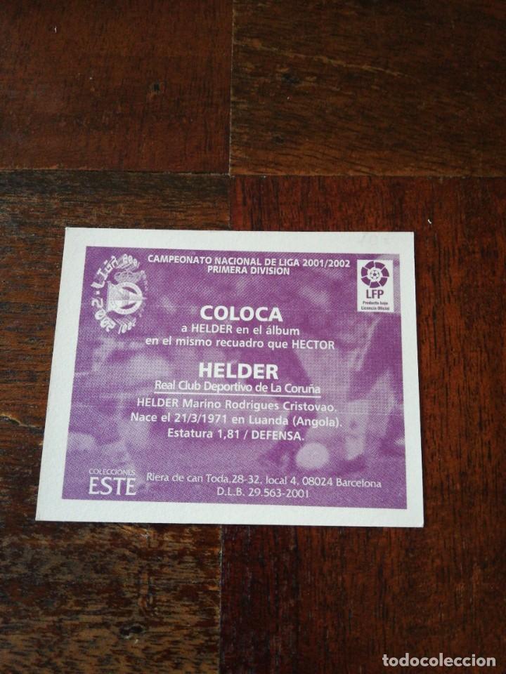 Cromos de f&uacute;tbol: Ediciones este 01/02 2001/2002 coloca helder nuevo - Foto 2