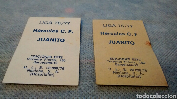 Cromos de f&uacute;tbol: JUANITO EDICIONES ESTE 76 77 (A1) HERCULES - Foto 2