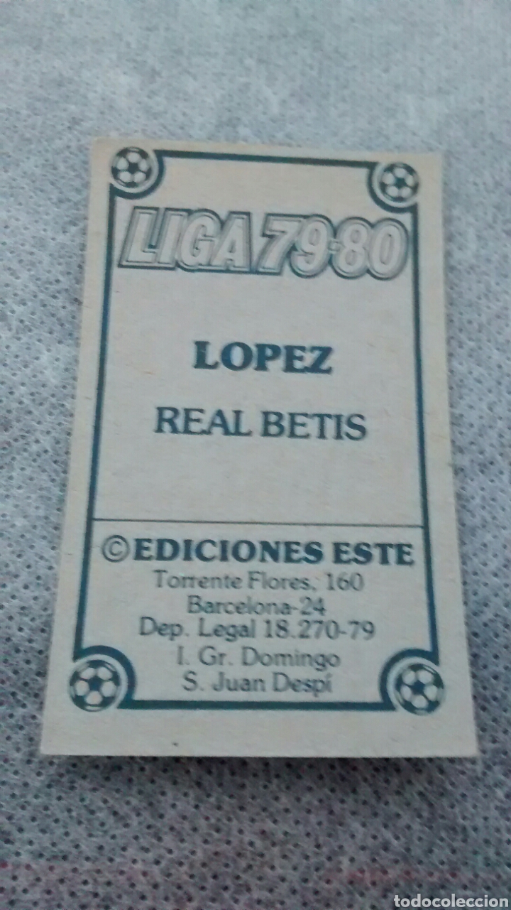 Cromos de f&uacute;tbol: LOPEZ EDICIONES ESTE 79 80 BETIS - Foto 2