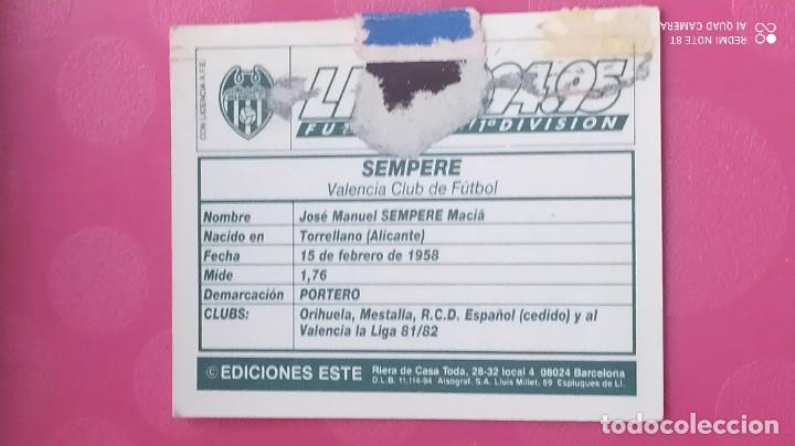 Cromos de f&uacute;tbol: SEMPERE VALENCIA ESTE 94 95 1994 1995 - Foto 2
