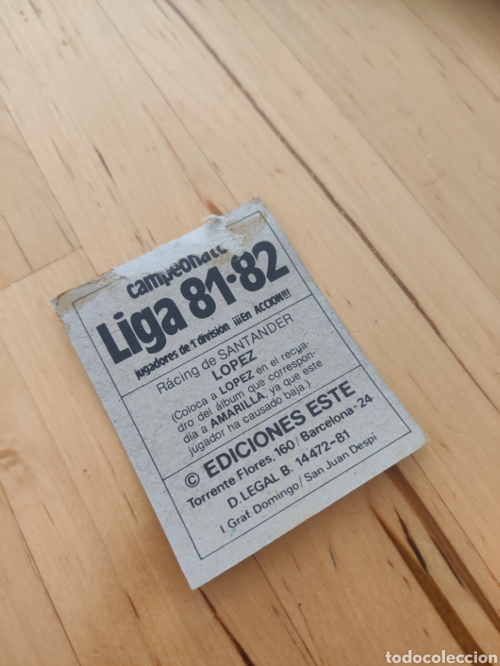 Cromos de f&uacute;tbol: L&oacute;pez racing de Santander este 81 82 1981 1982 - Foto 2