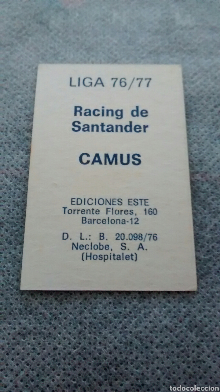 Cromos de f&uacute;tbol: CAMUS EDICIONES ESTE 76 77(A2) - Foto 2