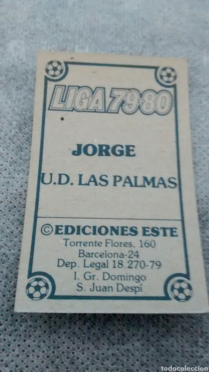 Cromos de f&uacute;tbol: JORGE EDICIONES ESTE 79 80 (A1) - Foto 2