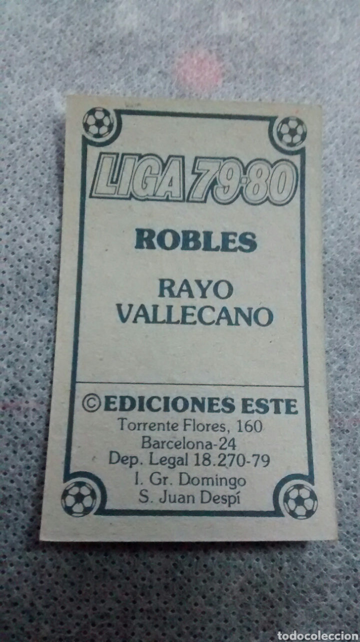 Cromos de f&uacute;tbol: ROBLES EDICIONES ESTE 79 80 - Foto 2