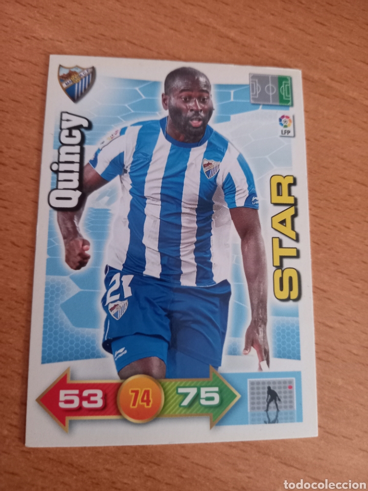 Fu&szlig;ball-Sticker: Panini Adrenalyn 2010 2011 10 11 Quincy M&aacute;laga star