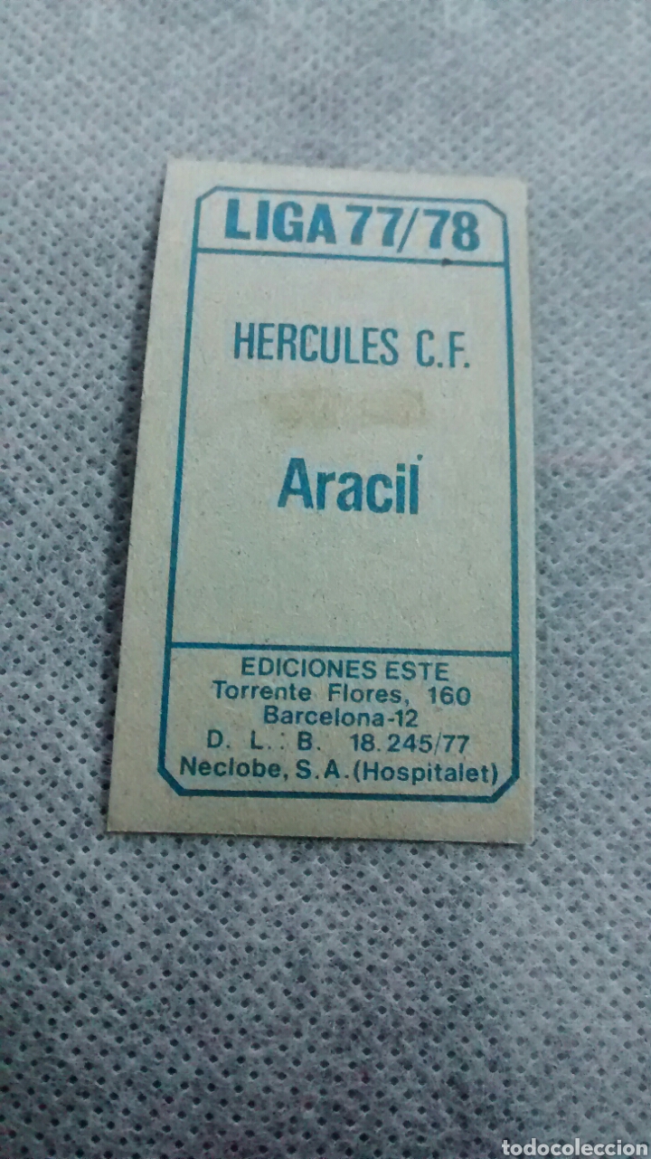 Cromos de f&uacute;tbol: ARACIL EDICIONES ESTE 77 78 - Foto 2
