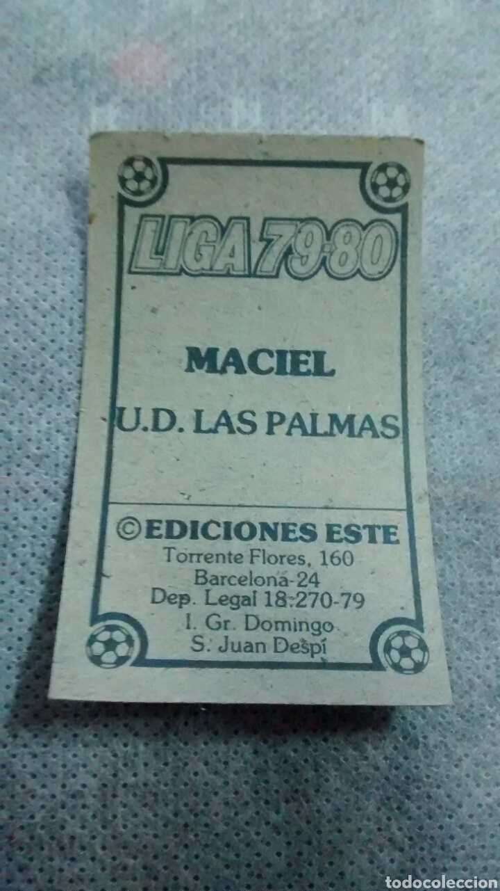 Cromos de f&uacute;tbol: MACIEL EDICIONES ESTE 79 80 U.D. LAS PALMAS - Foto 2