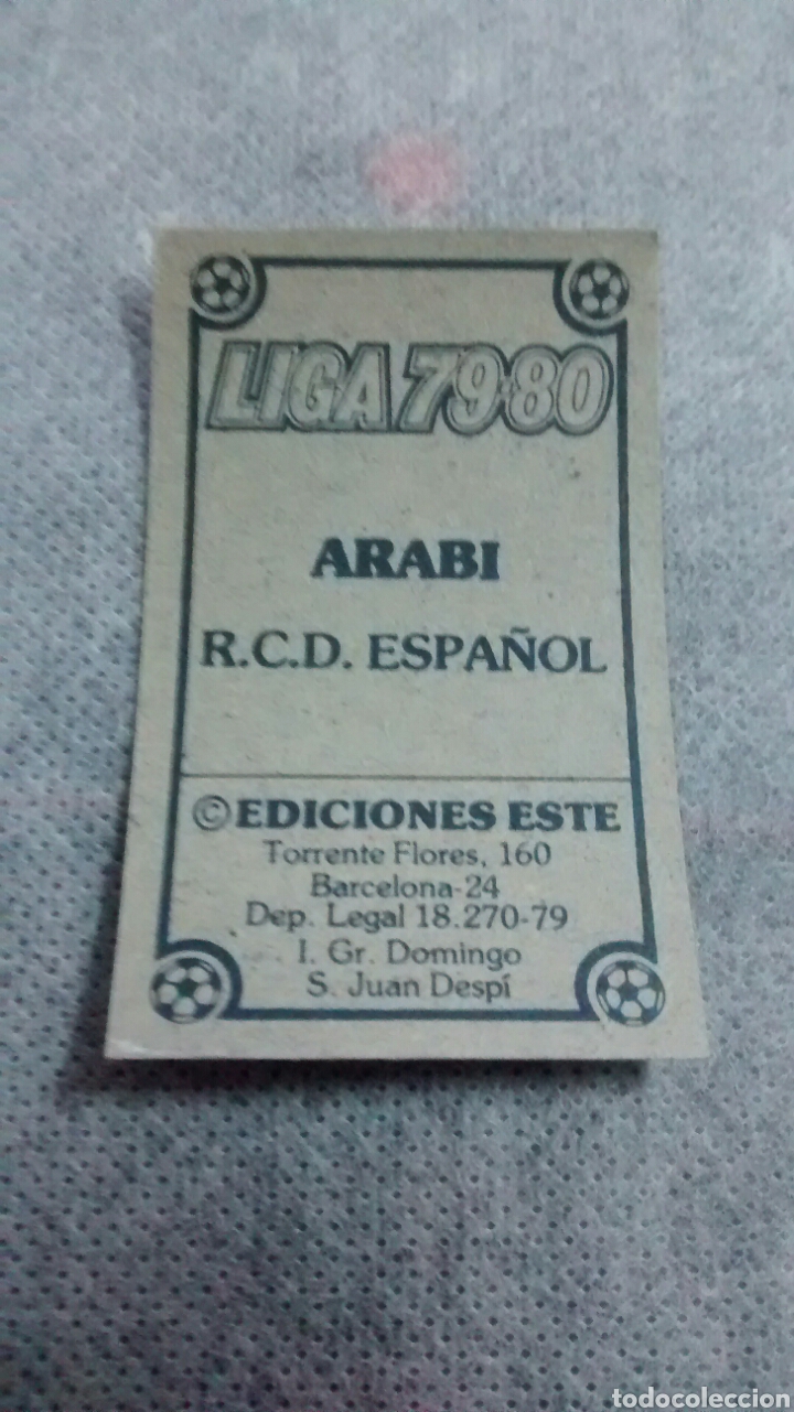 Cromos de f&uacute;tbol: ARABI EDICIONES ESTE 79 80 - Foto 2