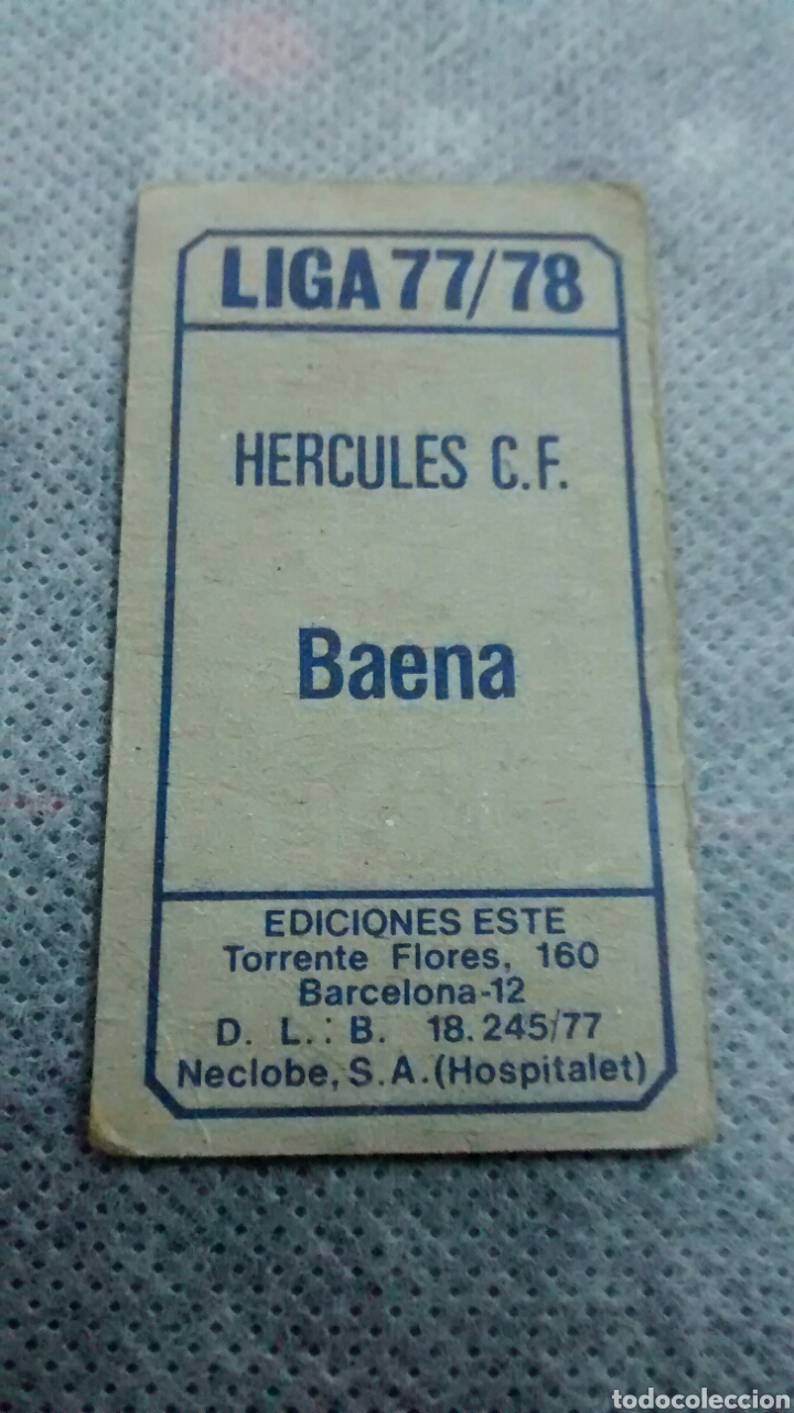 Cromos de f&uacute;tbol: BAENA EDICIONES ESTE 77 78 - Foto 2