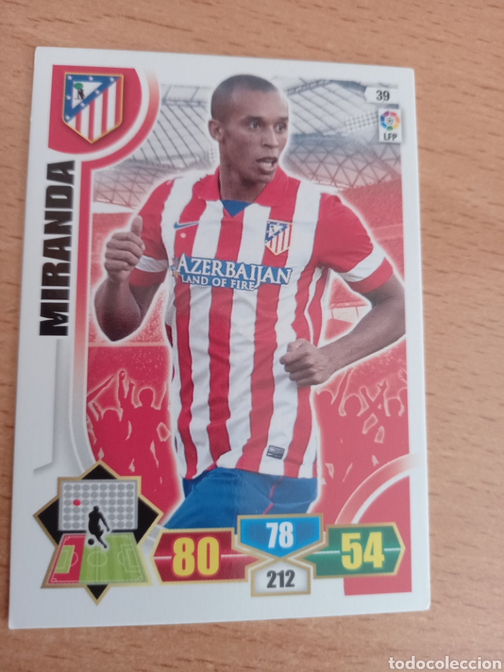 Figurine di Calcio: Panini Adrenalyn 2013 2014 13 14 39 Miranda Atl&eacute;tico de Madrid