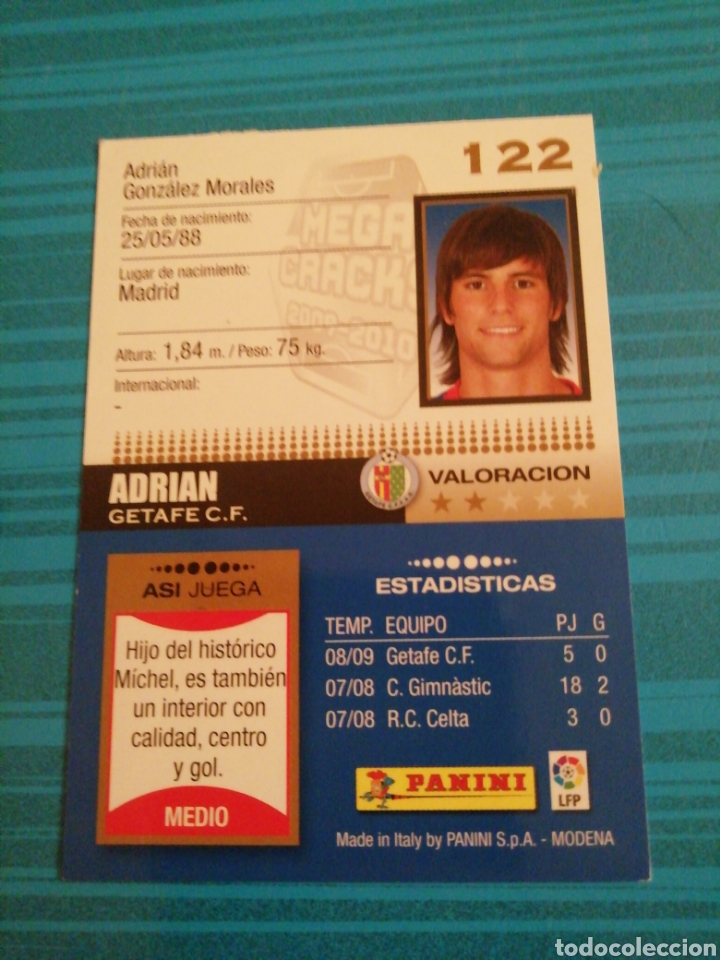 Cromos de f&uacute;tbol: Adri&aacute;n. Getafe. Megacracks 2009/10 - Foto 2